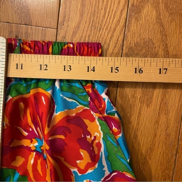 Vintage 80s Lord & Taylor Silk Floral Set Cropped Jacket Resort M/L - Picture 9 of 16